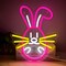 Easter Bunny Neon Sign, LED Dimmable Pink Easter Rabbit Bunny Neon Light for Wall Decor, Easter Day Neon Light Sign for Bedroom Bar Party Easter Decor Kid Gift(11 * 13.3in)